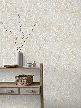 Product photograph of Arthouse Marble Patina Soft Gold Wallpaper from very.co.uk