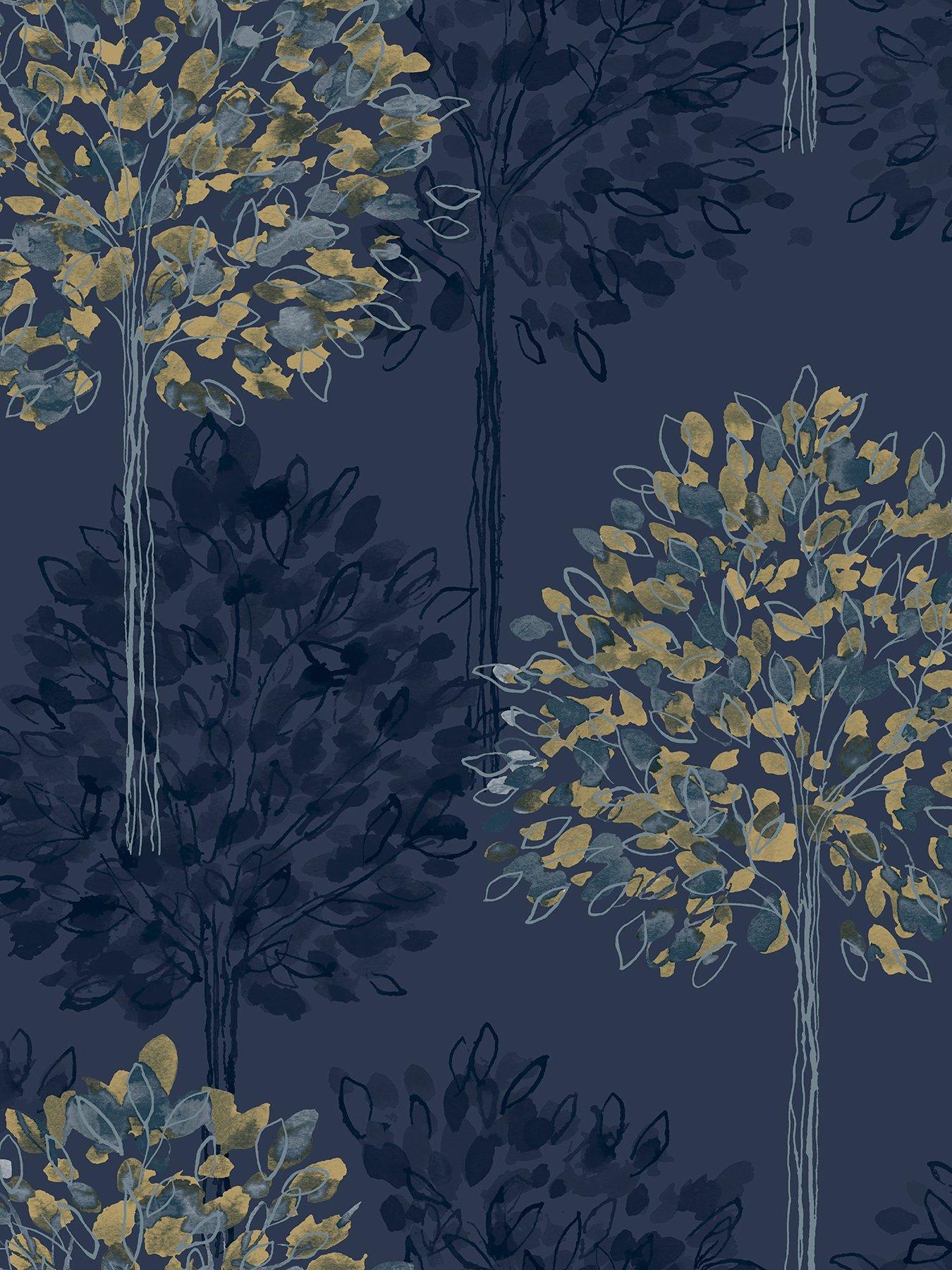 Product photograph of Arthouse Boulevard Navy Wallpaper from very.co.uk