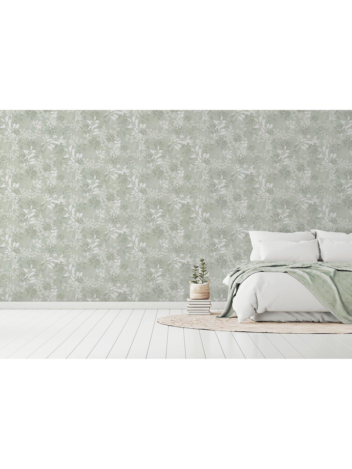 ARTHOUSE Soft Leaves Green Wallpaper | Very.co.uk