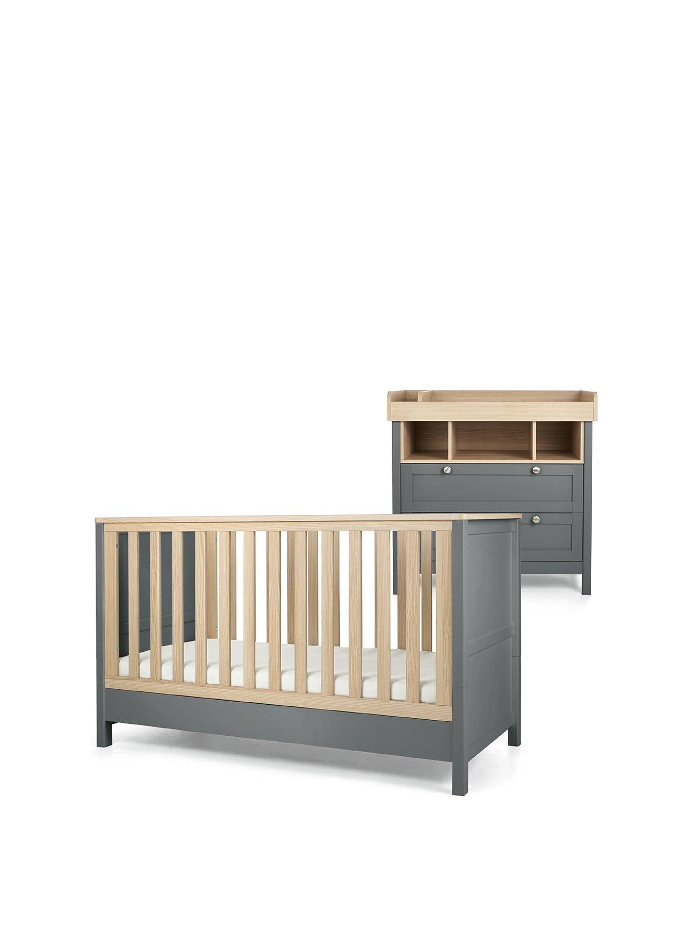 Product photograph of Mamas Papas Harwell Cotbed Dresser - Grey from very.co.uk