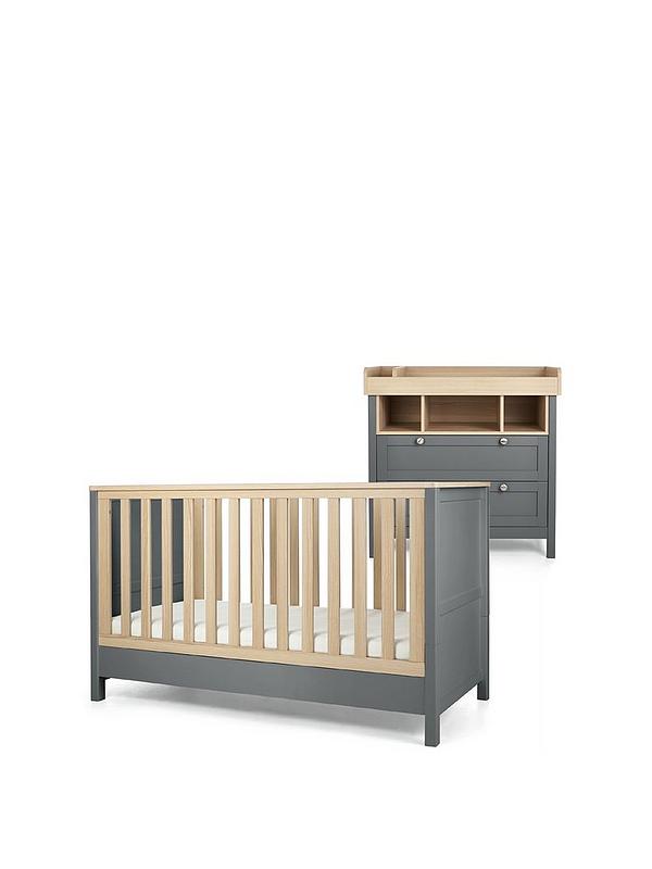 Papas Harwell Cotbed Dresser Grey, Grey Toddler Bed And Dresser