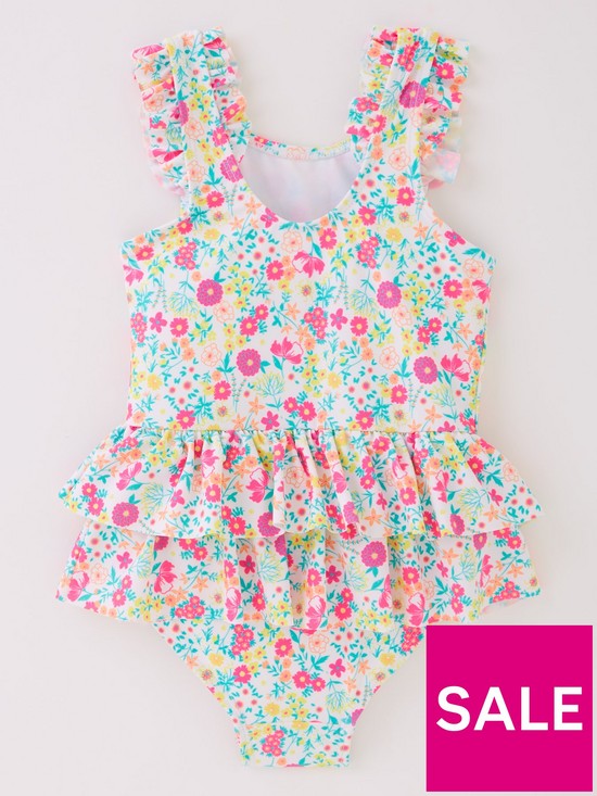 back image of mini-v-by-very-girls-recycled-polyester-floral-swimsuit-multi