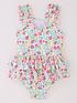  image of mini-v-by-very-girls-recycled-polyester-floral-swimsuit-multi