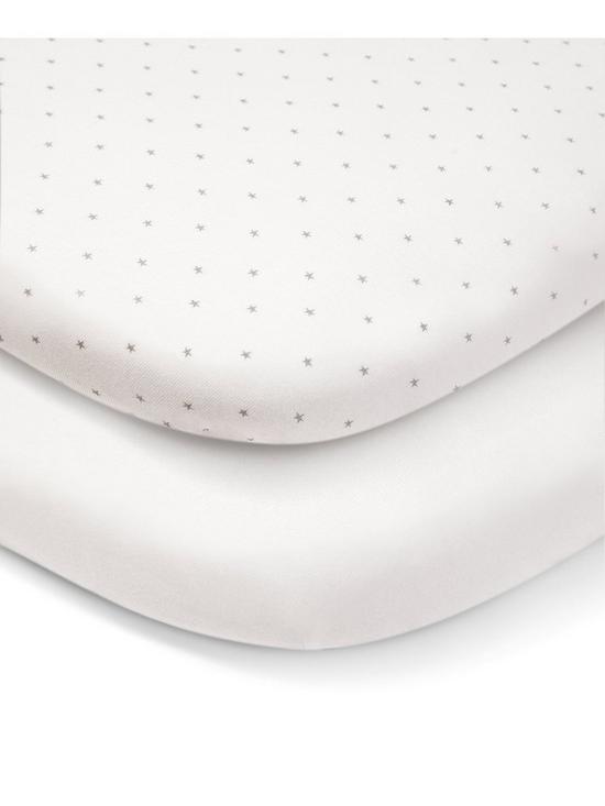 stillFront image of mamas-papas-2-lua-crib-fitted-sheets-87x50-star