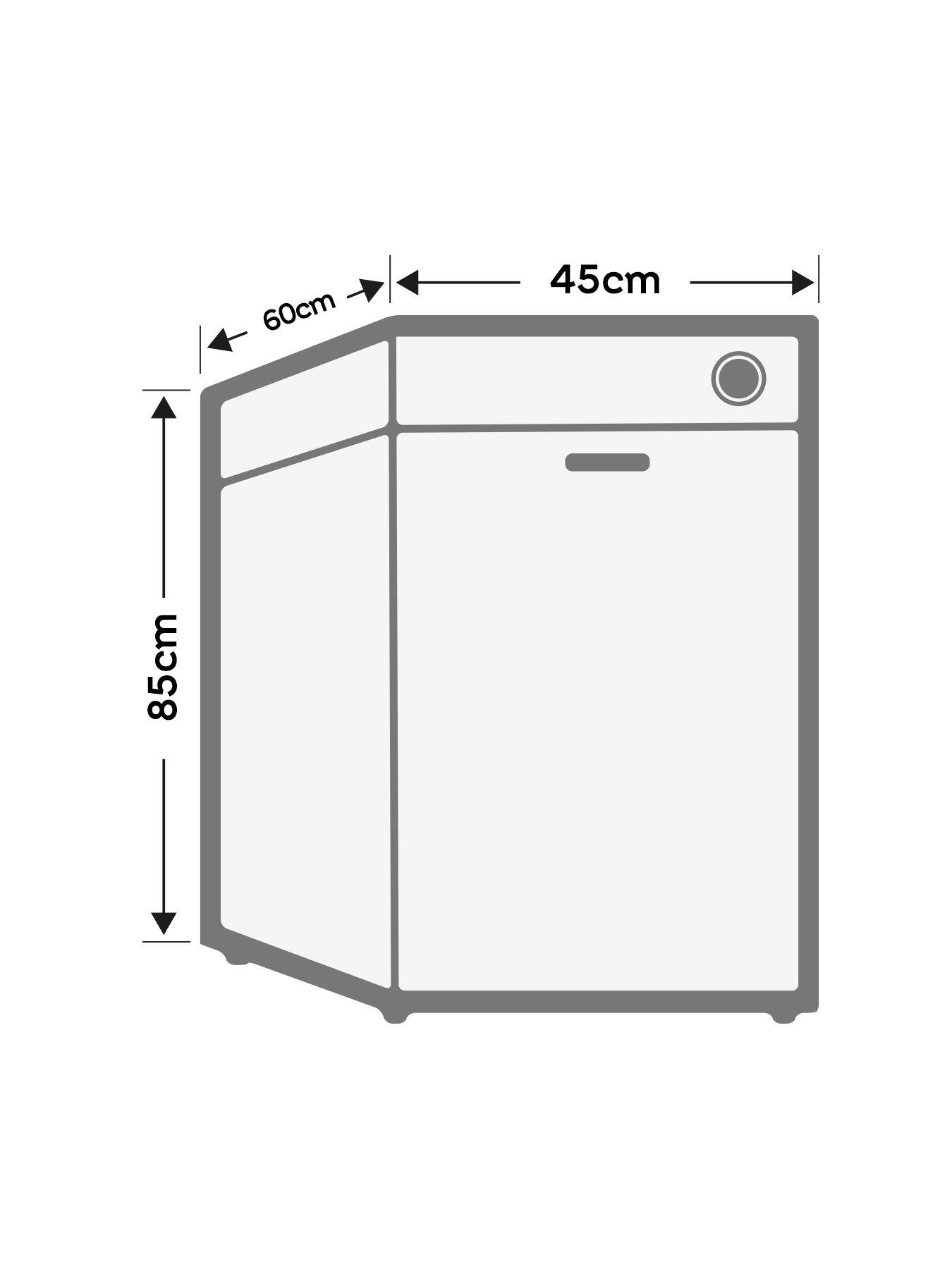 Image 7 of 7 of Candy CDPH 2L1049B-80 Slimline, 10-Place Dishwasher - Black