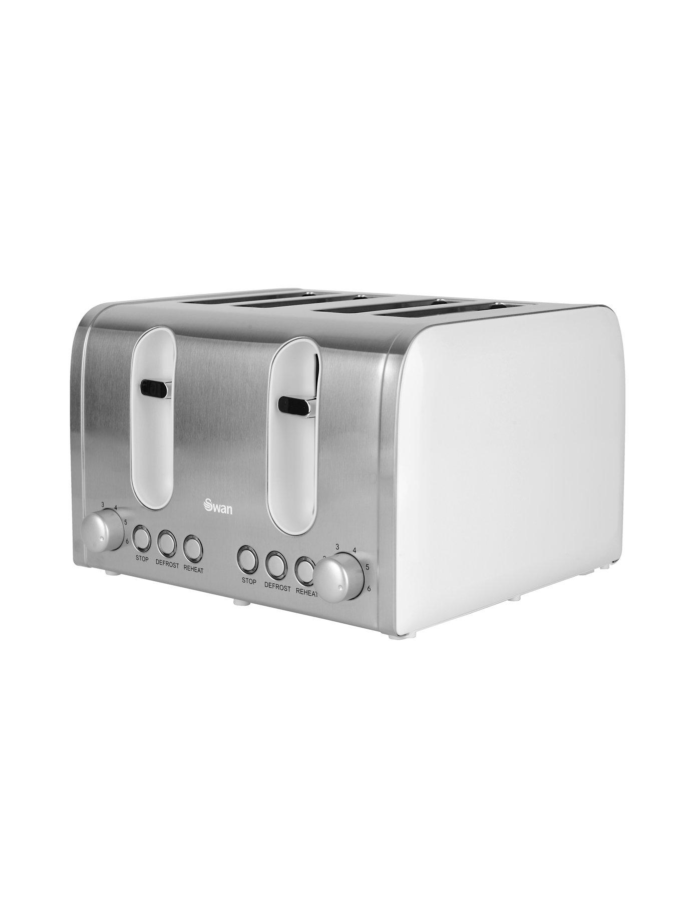 Swan kettle deals and toaster white