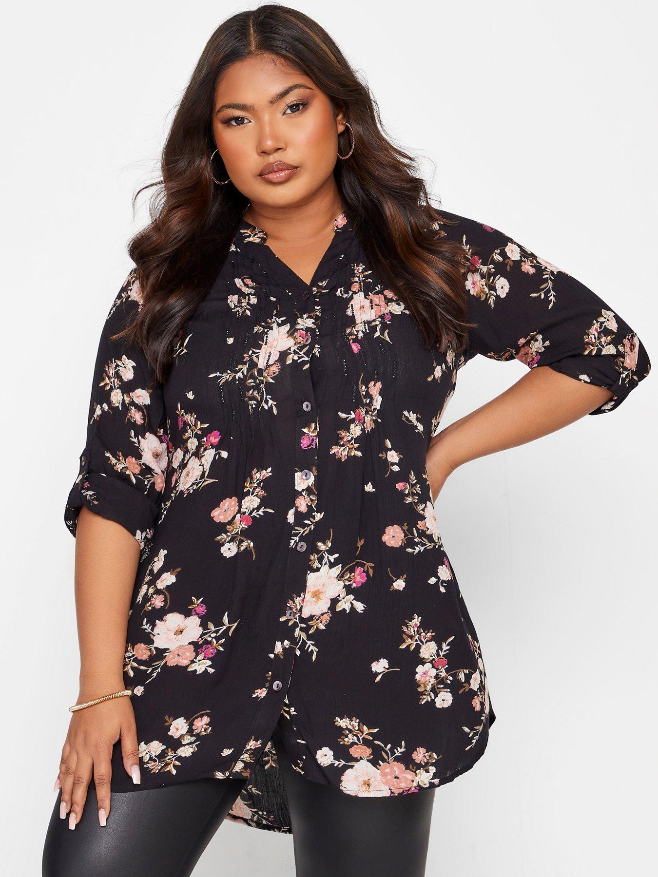 plus size button up blouses