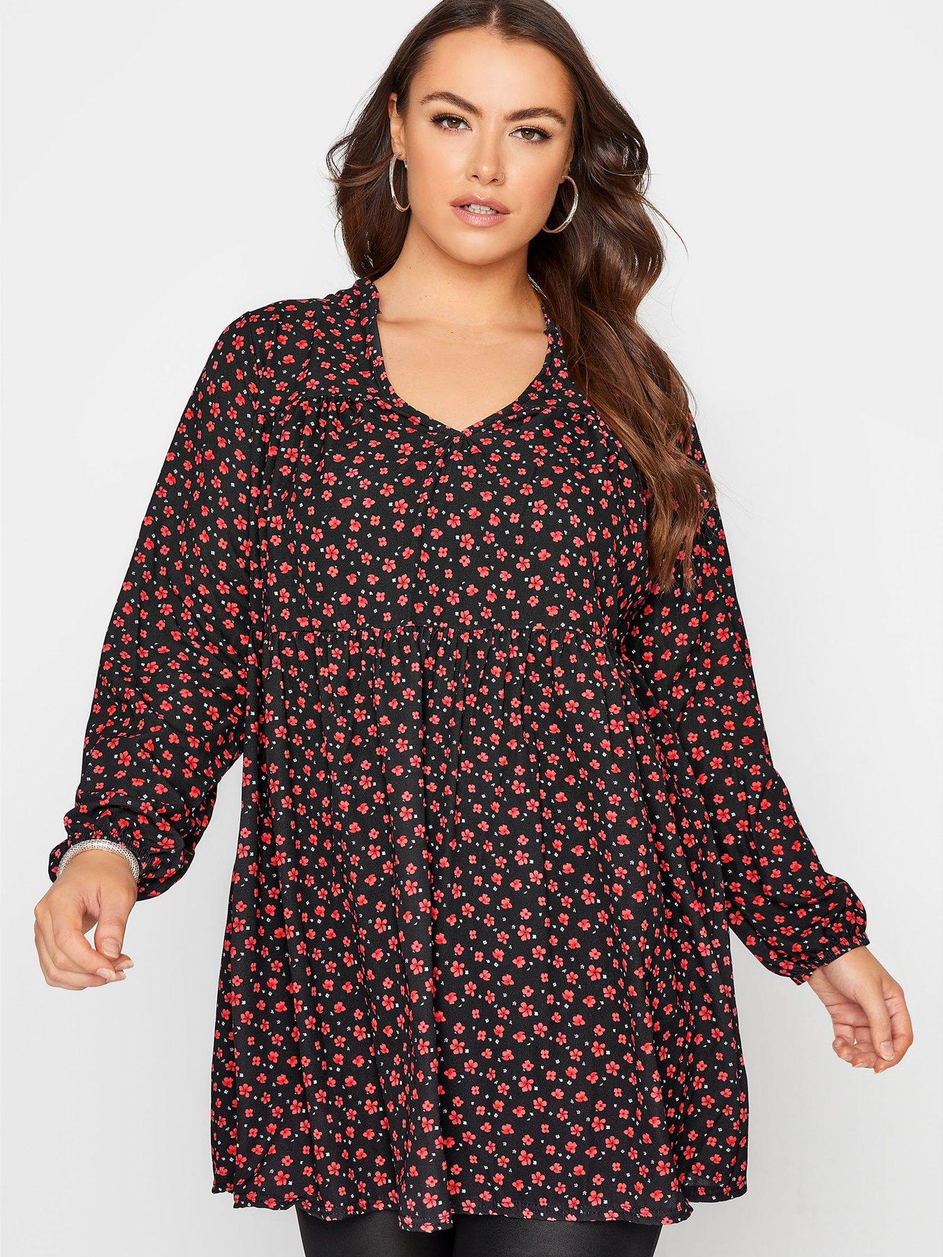  Yours Ditsy Floral Smock Tunic