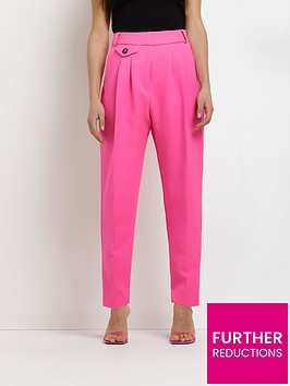 ri-petite-pleated-tapered-trousers-pink