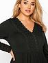 yours-yours-long-sleeve-crochet-trim-tunic-blackoutfit