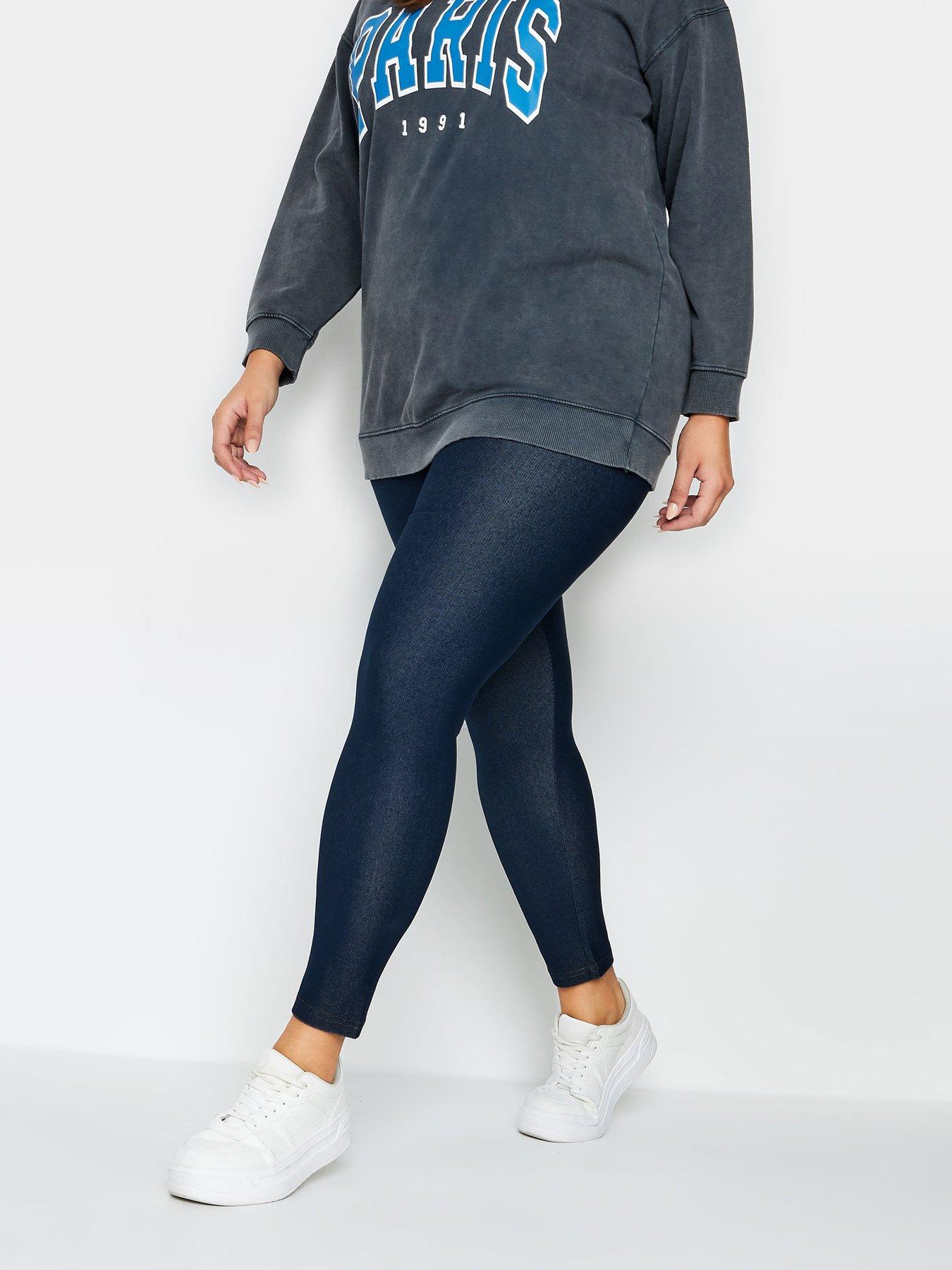 Yours Women's Jersey Stretch Jeggings Pants in Mid Blue | Size: 38-40 - Image 3