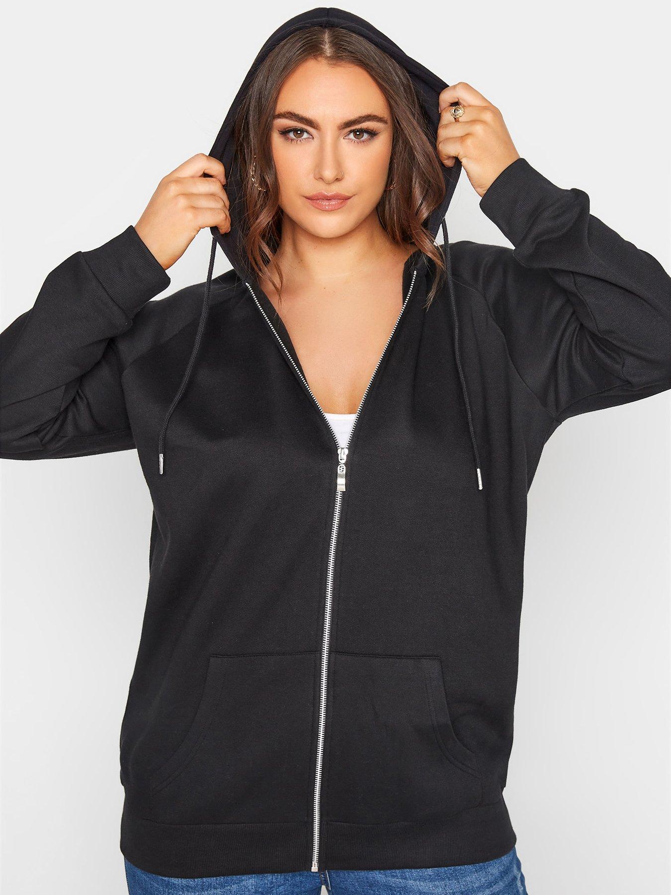 Yours Zip Through Hoodie - Black