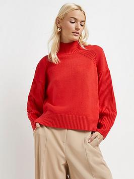 river-island-knitted-jumper-red