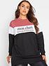  image of yours-mon-cheri-colour-block-sweat-top-pink