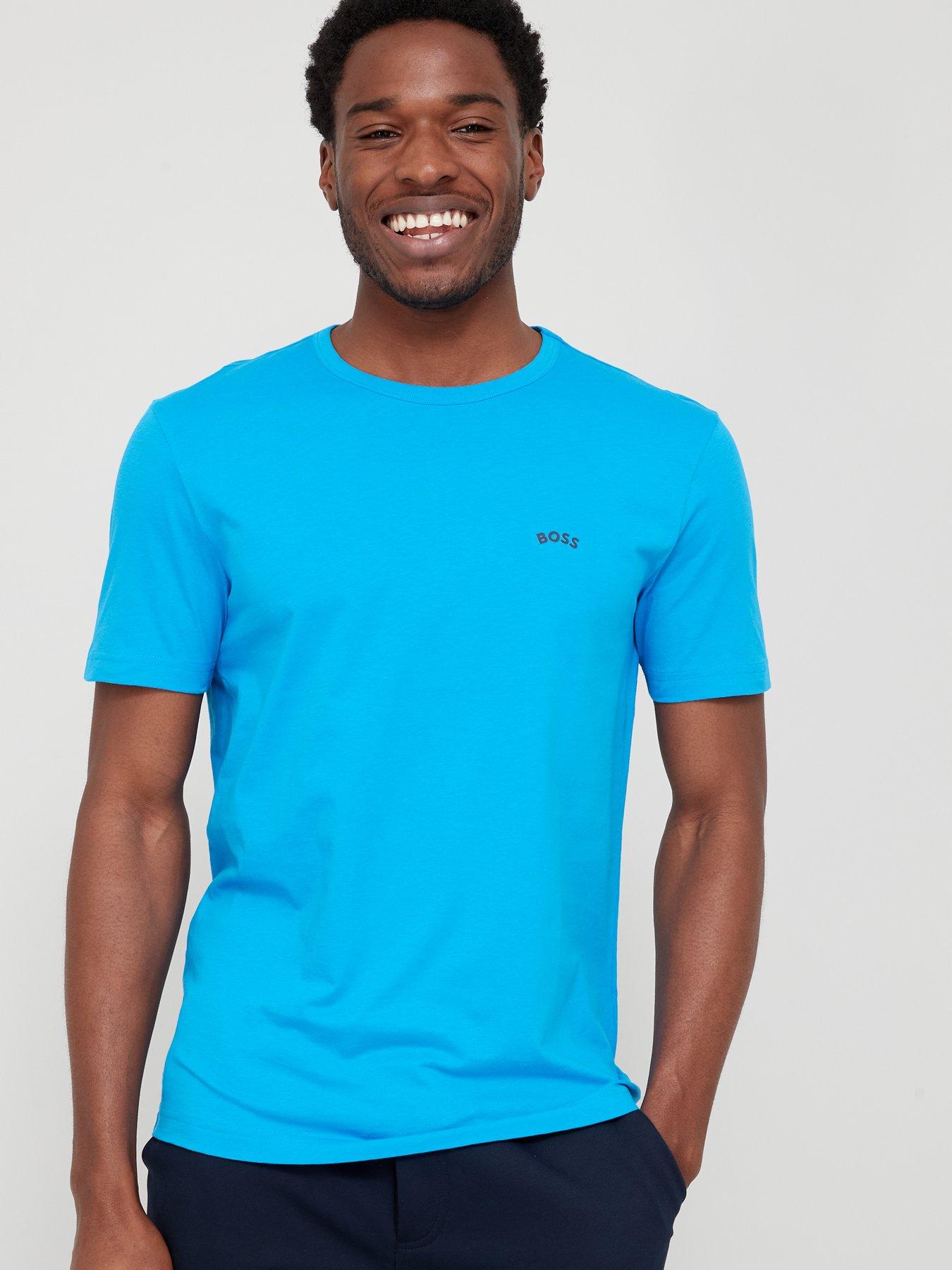 Curved Logo T-Shirt - Open Blue