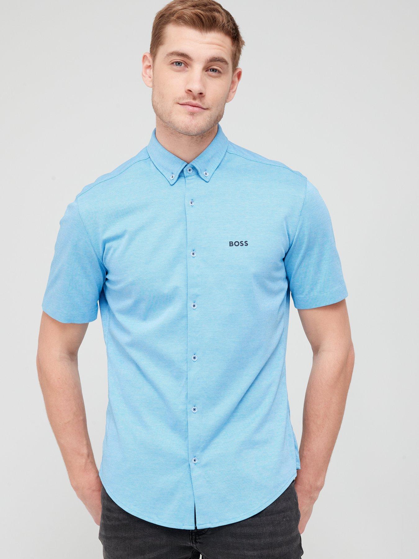 Shirts Biadia Short Sleeve Oxford Shirt - Open Blue