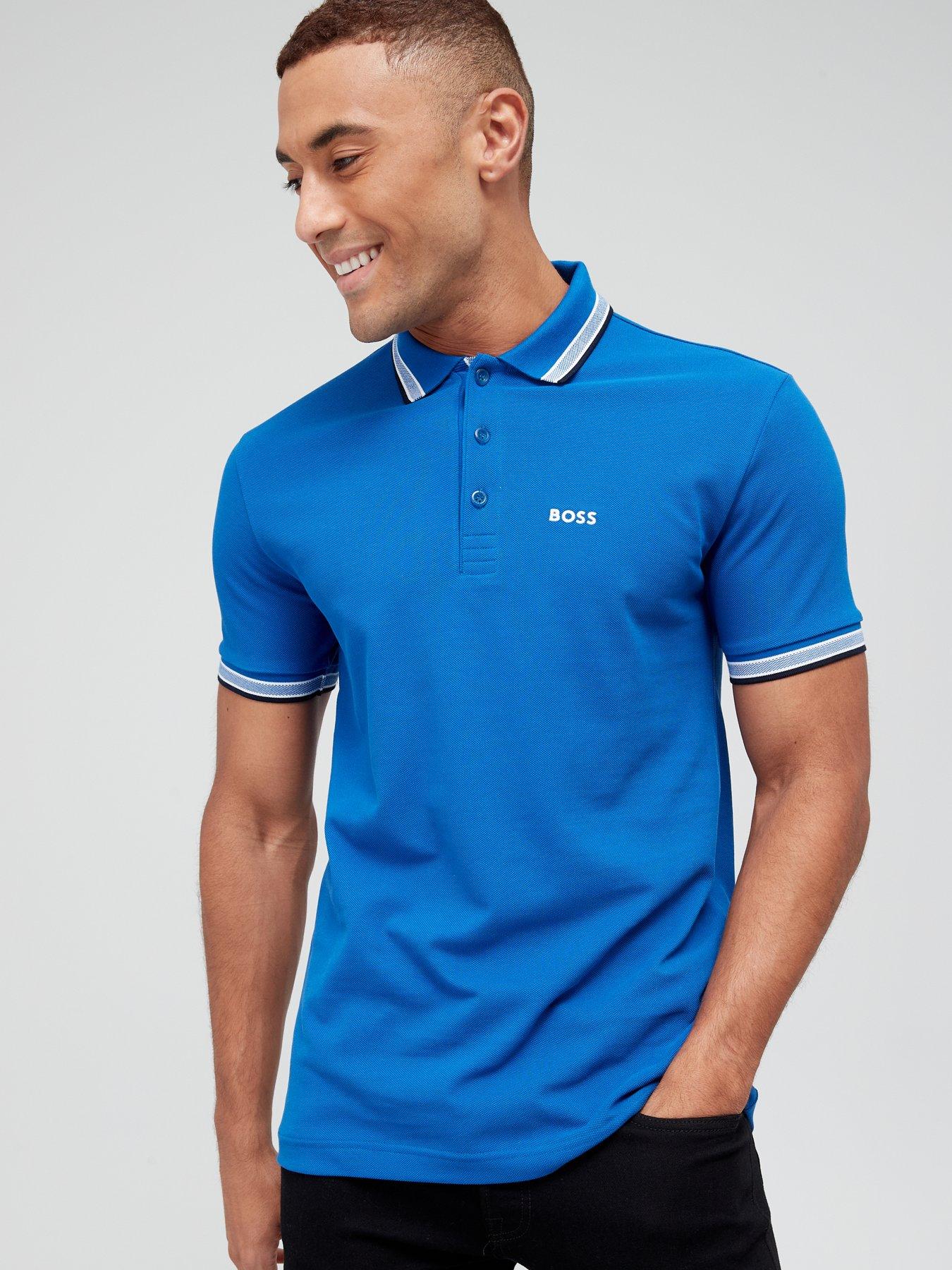 BOSS Paddy Regular Fit Polo Shirt Medium Blue Very