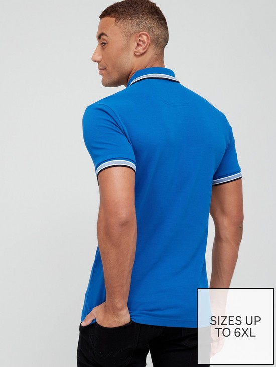 stillFront image of boss-paddy-regular-fit-polo-shirt-medium-blue