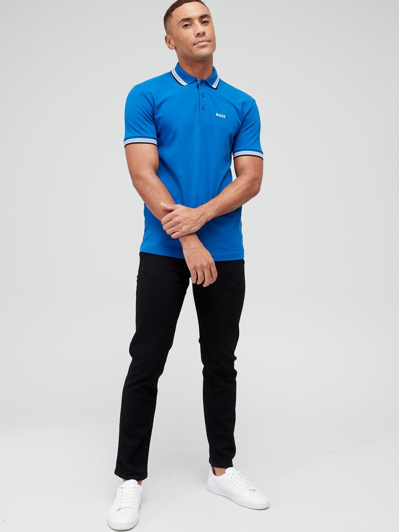 Image 3 of 4 of BOSS Paddy Regular Fit Polo Shirt-Medium Blue