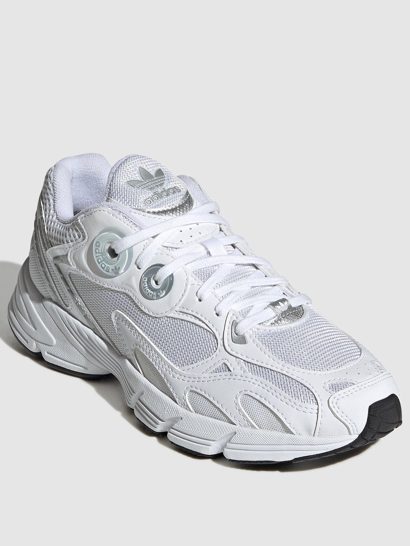 adidas originals astir trainers in white with colour pops