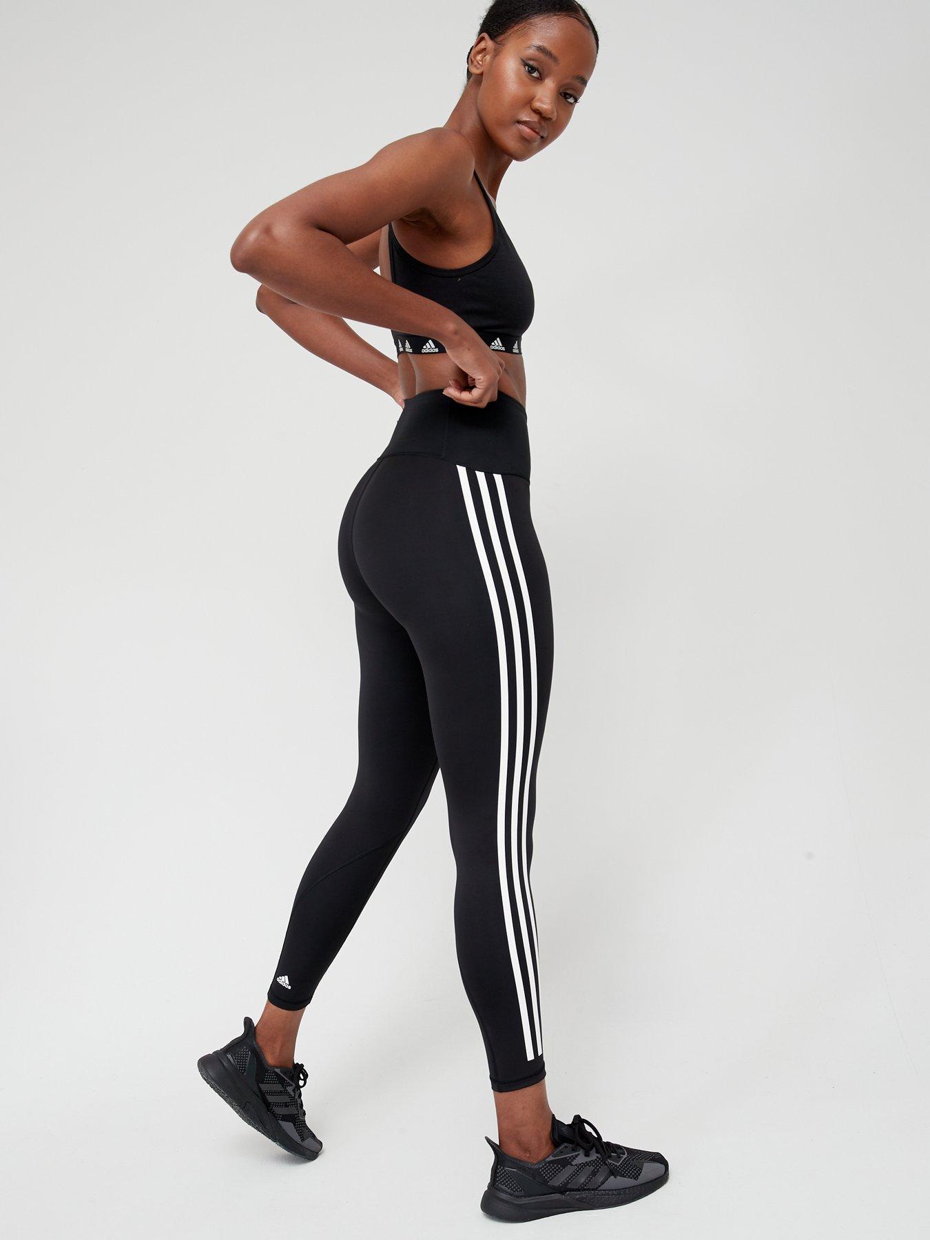 Optime TrainIcons 3-Stripes 7/8 Leggings (Plus Size) - Black, Women's  Training