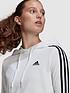  image of adidas-3-stripe-cropped-hoodie-white