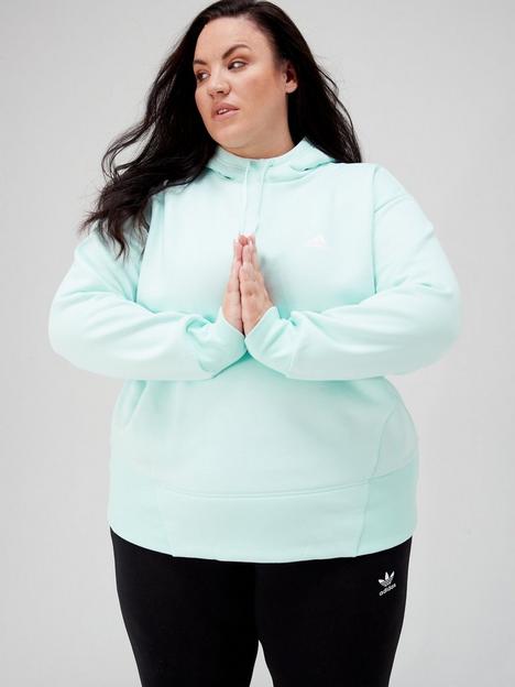 adidas-studio-yoga-hoodie-plus-size-mint