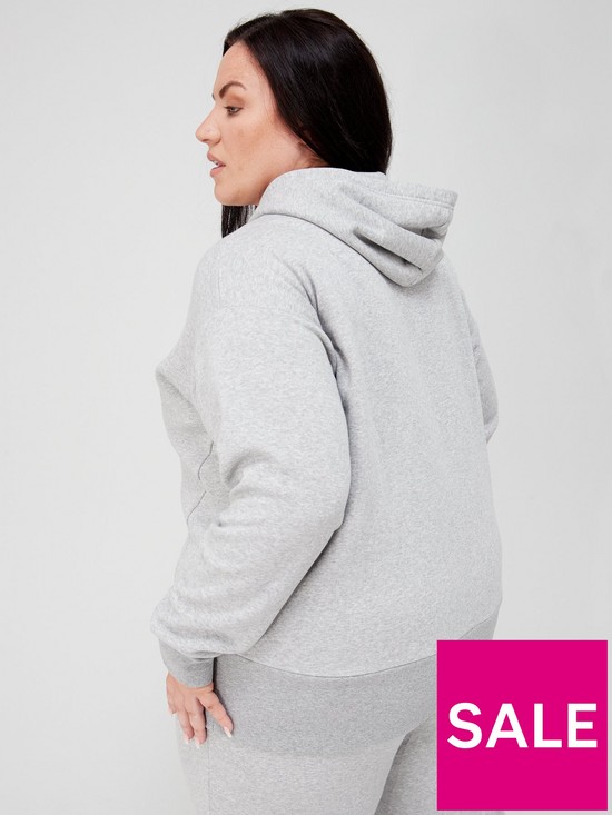 stillFront image of adidas-studio-yoga-hoodie-plus-size-medium-grey-heather