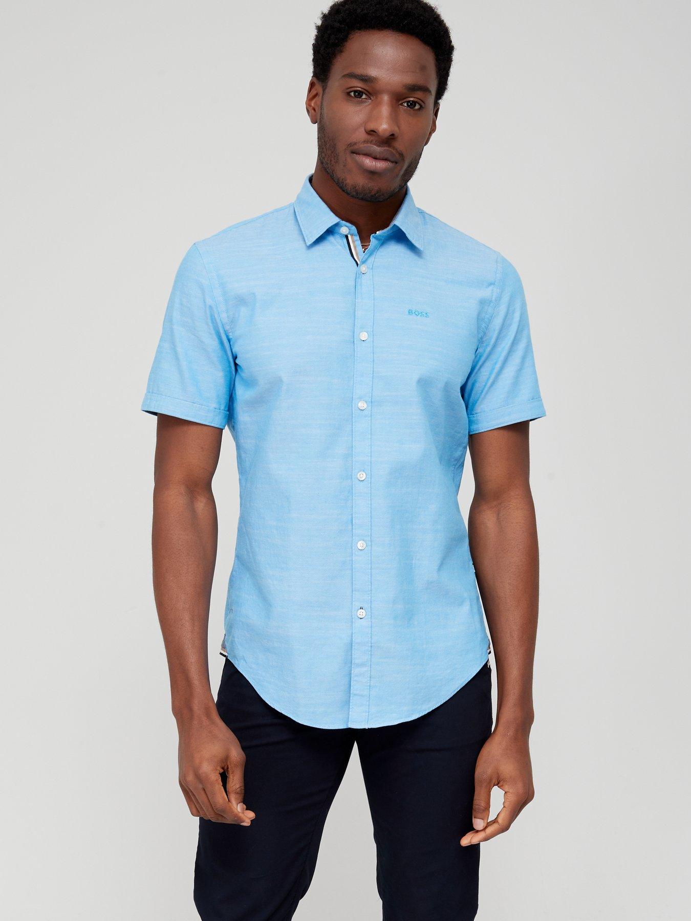 Shirts Ronn Short Sleeve Oxford Shirt - Bright Blue