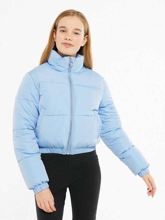 stillFront image of new-look-915-girls-padded-jacket-pale-blue