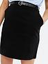  image of new-look-915-slim-stretch-belted-skirt-black