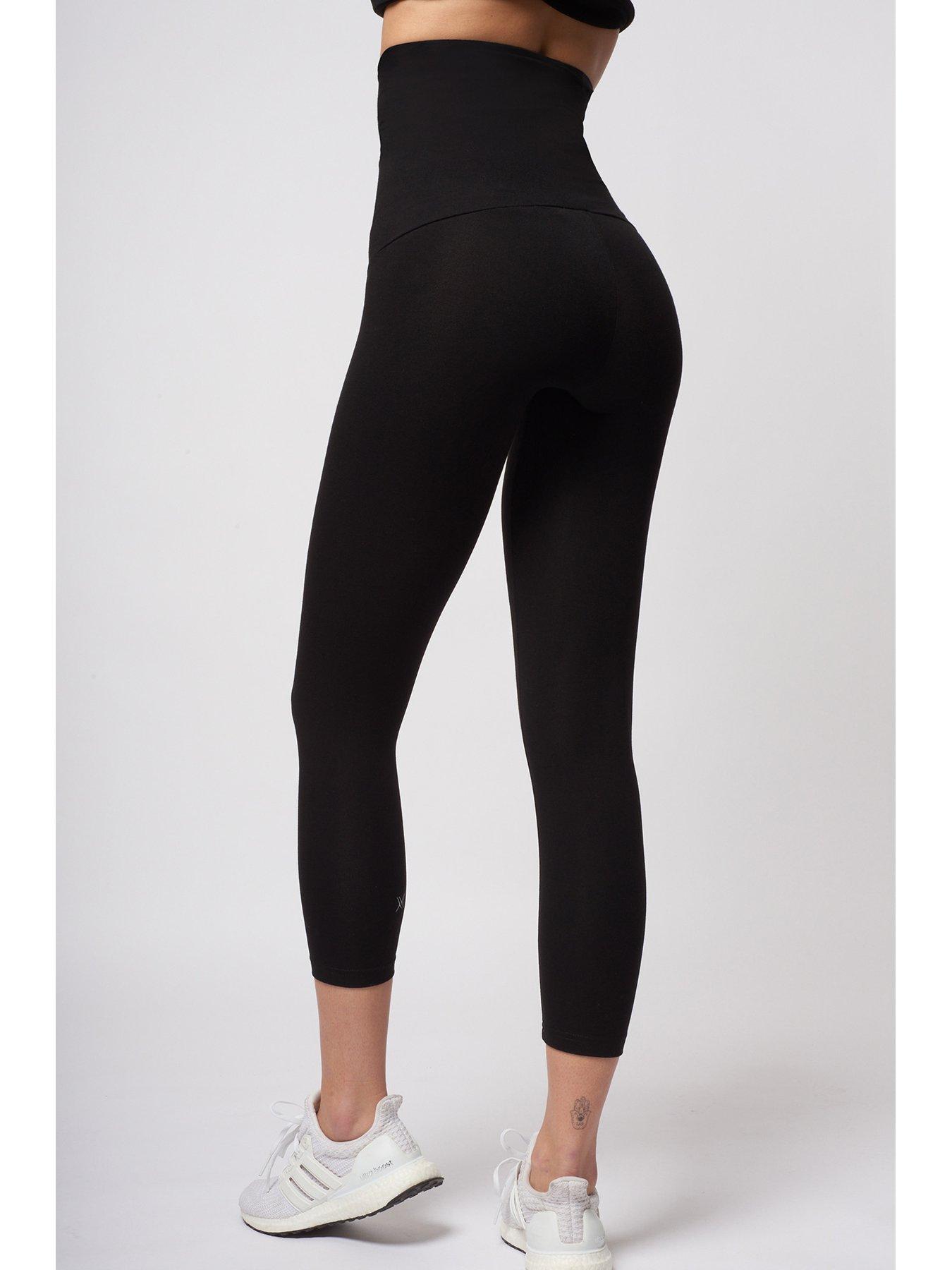 High Tummy Control Extra Strong Compression Cropped Legging - Black