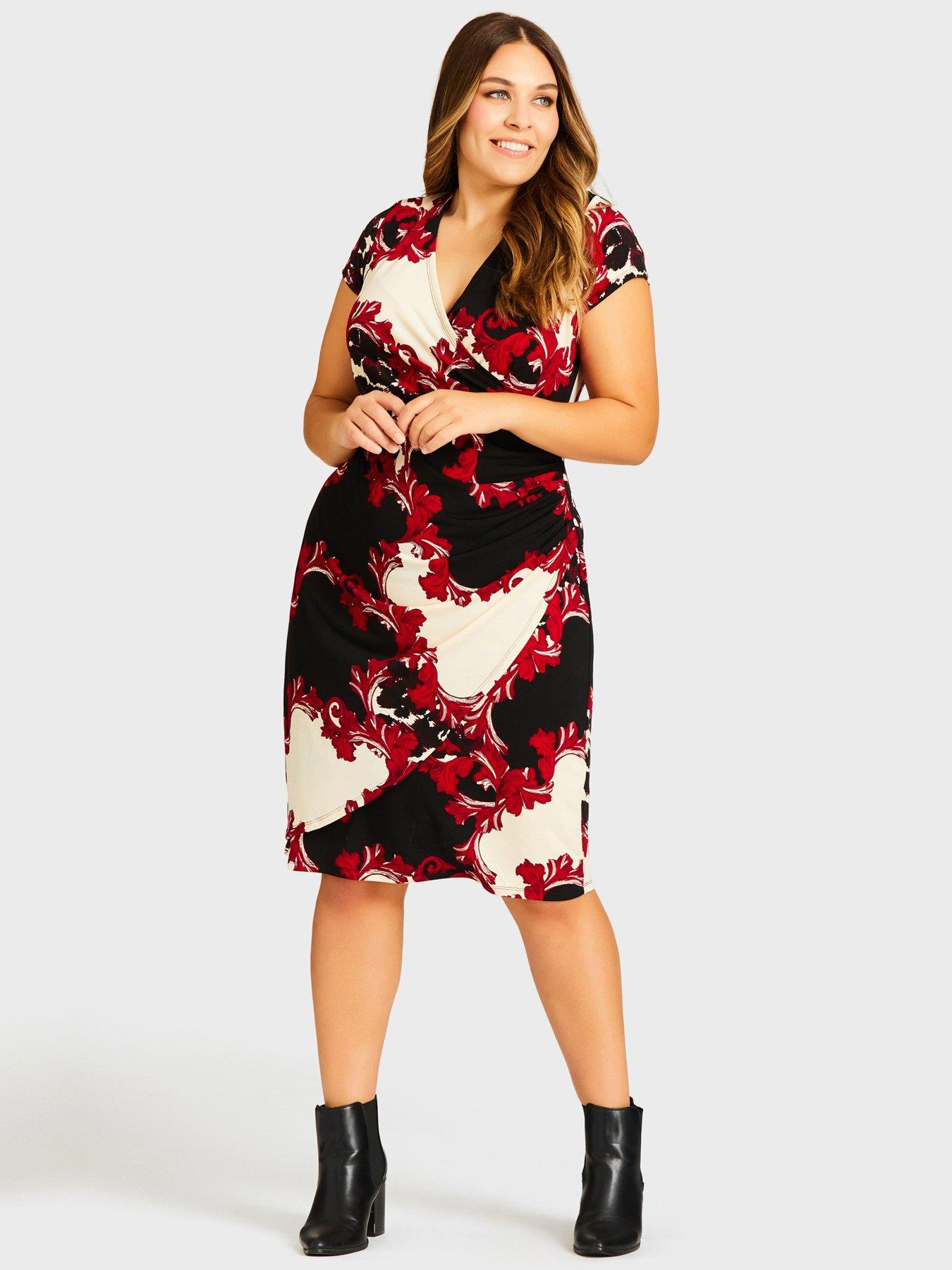 red a line dress plus size