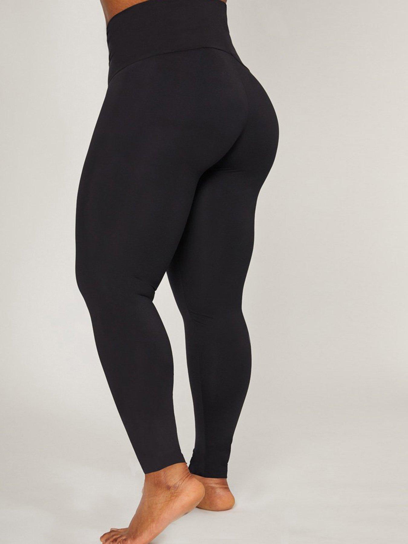 Yoga Basic Plus Size Compression Tummy Control Workout Leggings, Yoga Pants