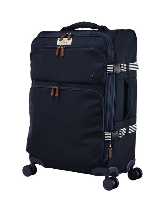 front image of joules-medium-trolley-suitcase-french-navy