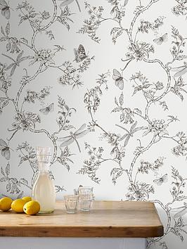 Product photograph of Superfresco Easy Nature Trail White Mica Wallpaper from very.co.uk