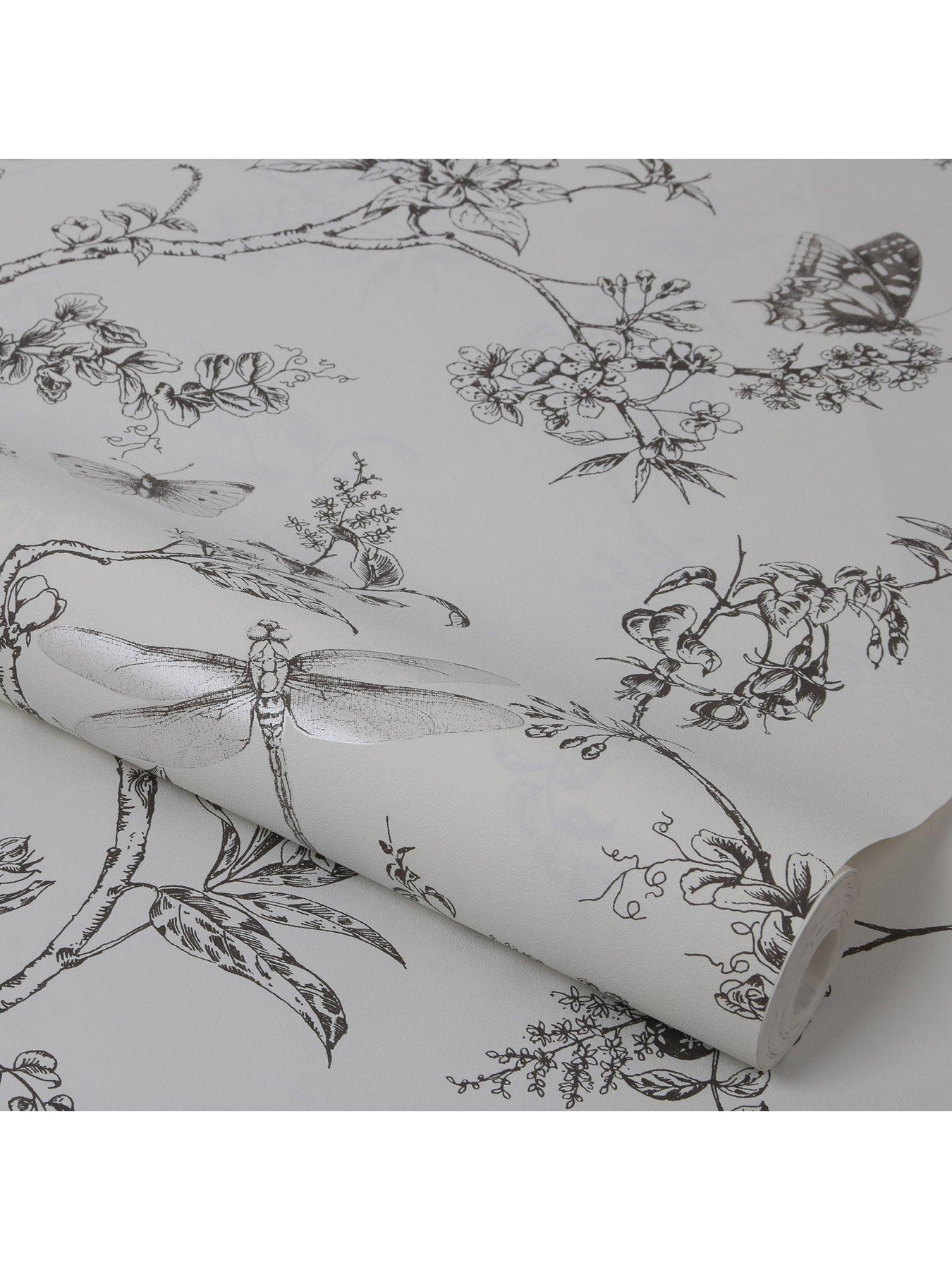 Superfresco Easy Nature Trail White Mica Wallpaper very.co.uk