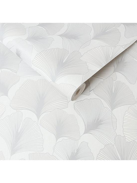 stillFront image of superfresco-nbspgingko-leaves-silver-wallpaper