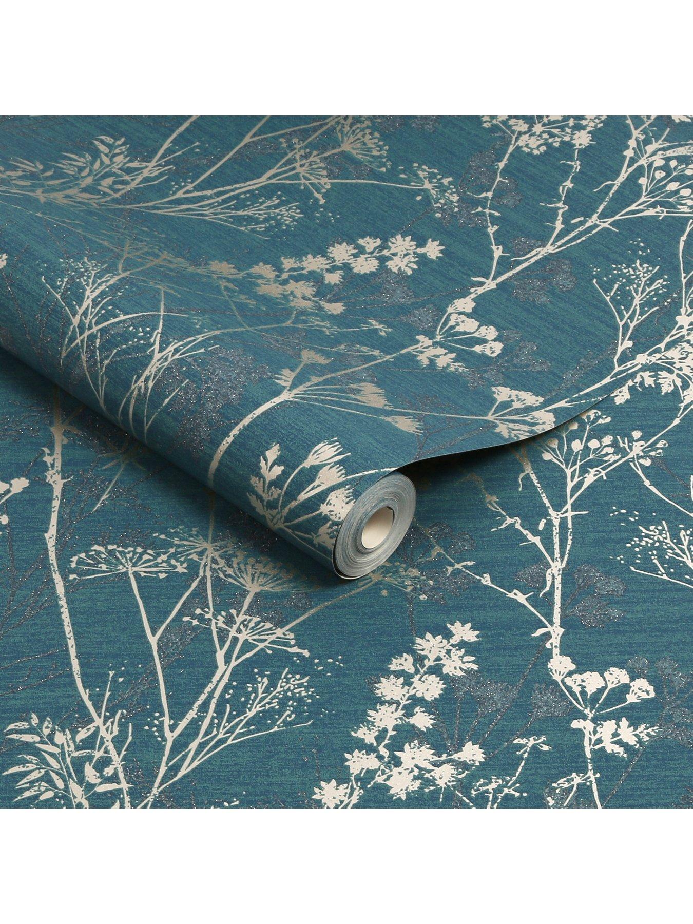 Superfresco Hedgerow Teal Wallpaper | Very.co.uk