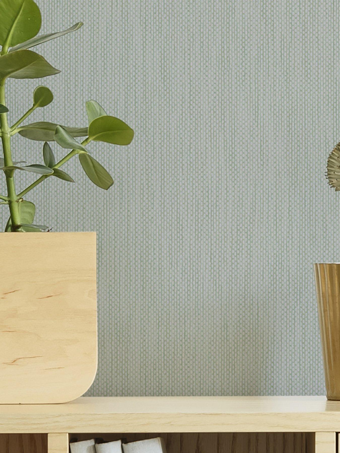 Product photograph of Superfresco Aaron Sage Green Wallpaper from very.co.uk