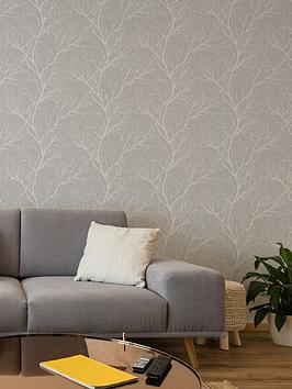 Product photograph of Fresco Winter Tree Wallpaper from very.co.uk