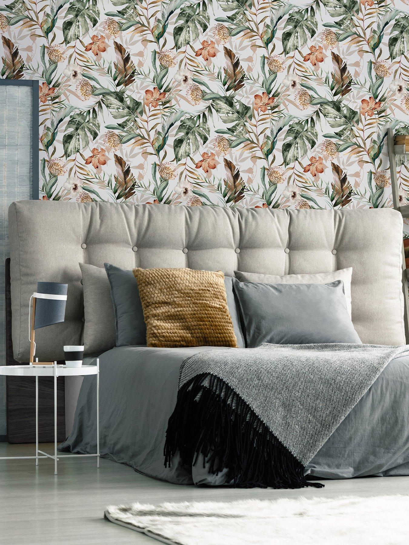 Product photograph of Fresco Organic Palm Wallpaper from very.co.uk