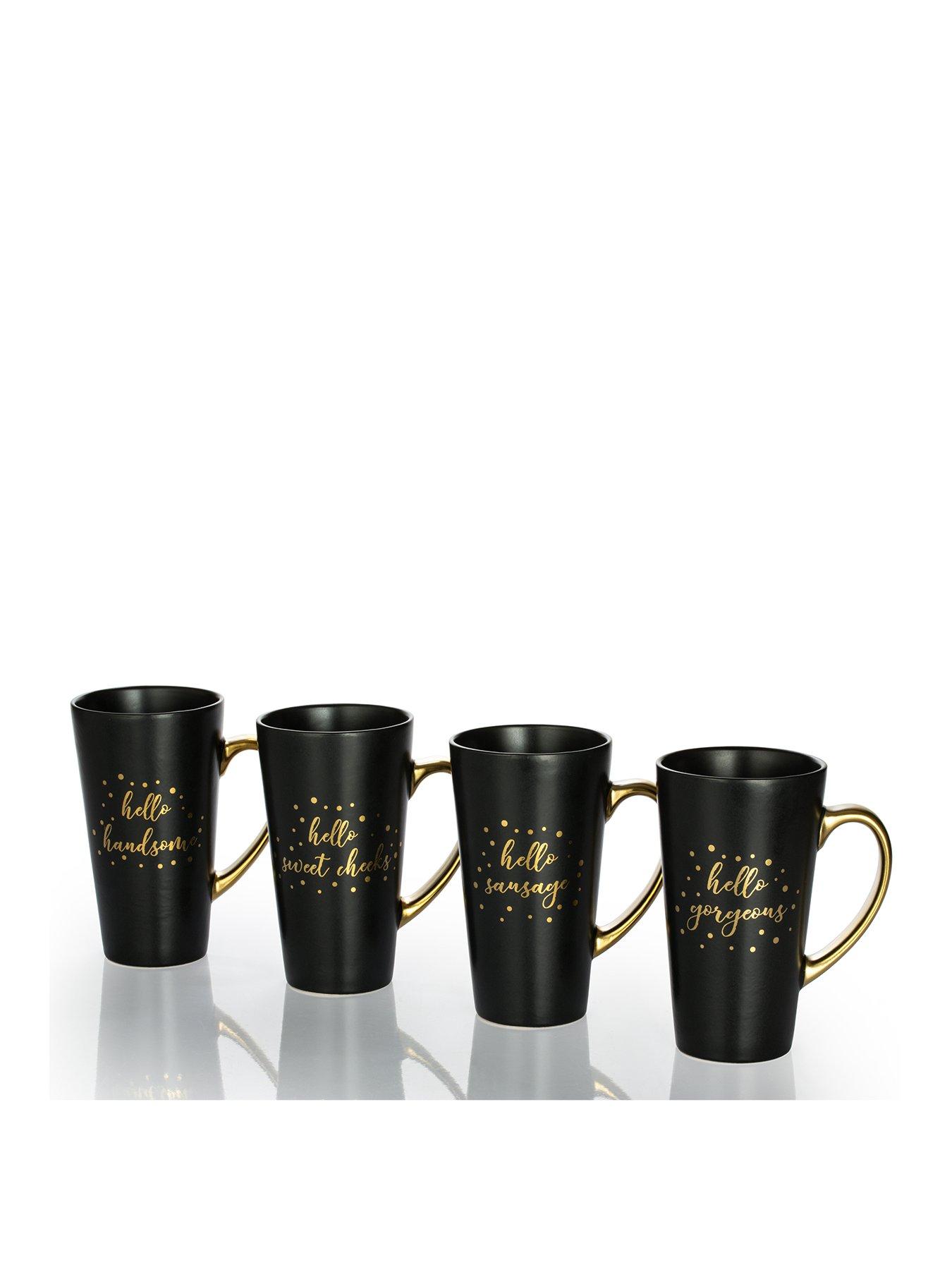 Product photograph of Waterside You Had Me Hello Set Of 4 Mugs from very.co.uk