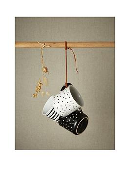 Product photograph of Waterside Stripe Spots Set Of 6 Mugs from very.co.uk