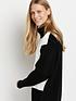  image of river-island-batwing-knitted-jumper-dress-black