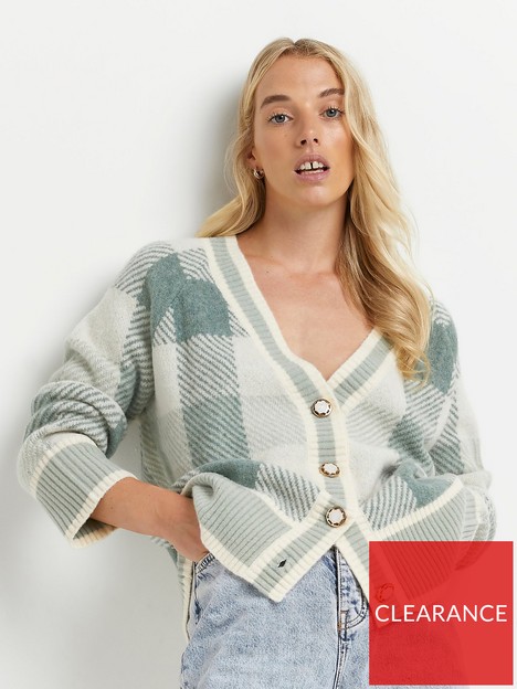 river-island-checked-knitted-cardigan-light-green