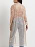  image of river-island-sequin-over-shirt--cream