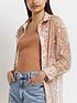  image of river-island-sequin-over-shirt--cream