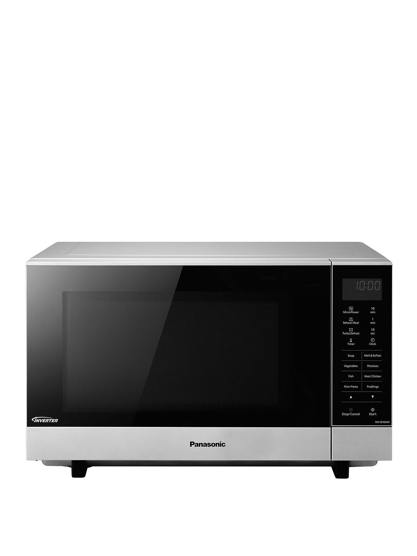 Product photograph of Panasonic Sf464mbpq Flatbed Solo Microwave from very.co.uk