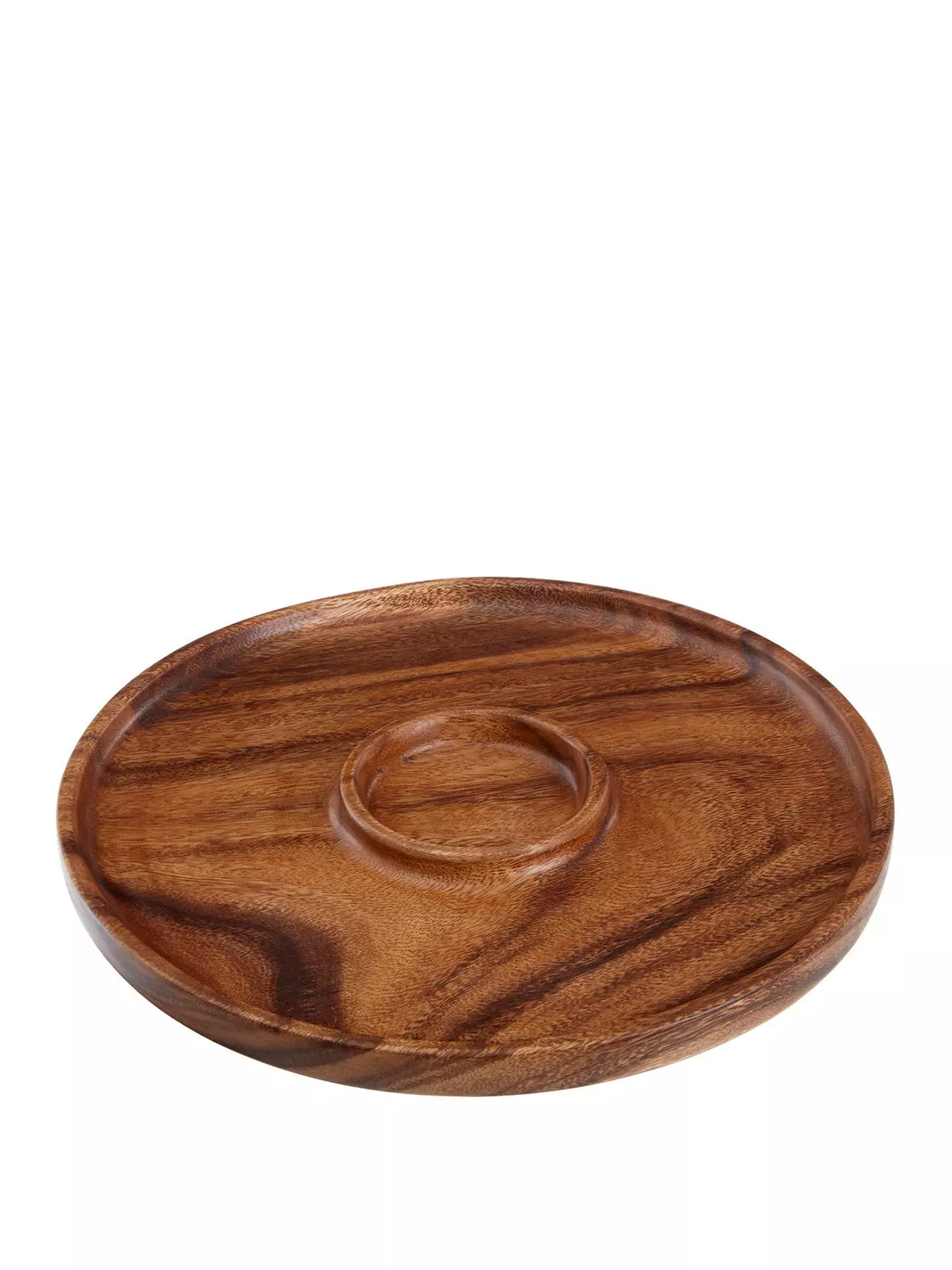 Hygge Oval Serving Dish On Wood Base-Premier Housewares